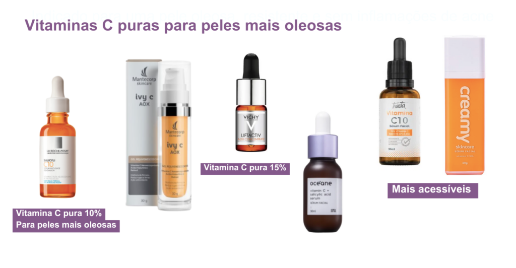 vitamina c para pele oleosa